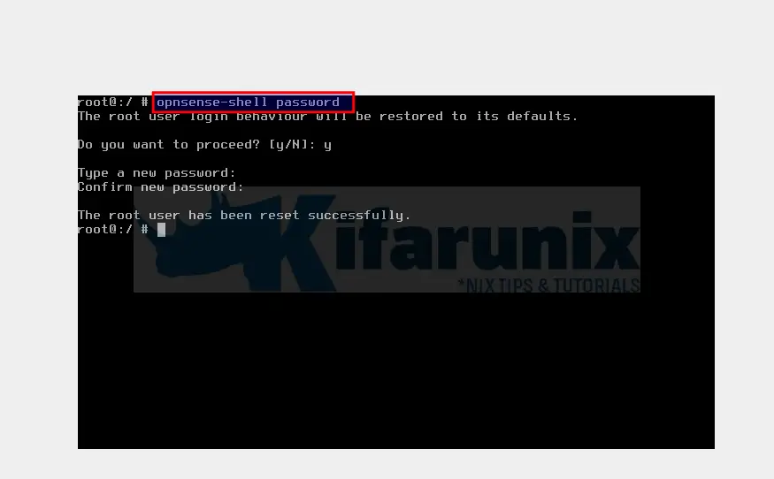 How To Reset Or Recover Root Password On OPNsense 2 reset root user password